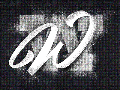 36daysoftype W halftone letter lettering pattern print w