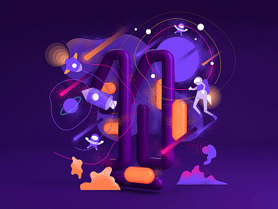36daysoftype 1 1 letter number space stars