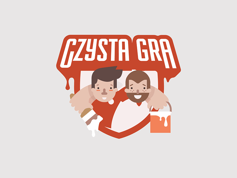 Czysta Gra animation ball football game logo paint
