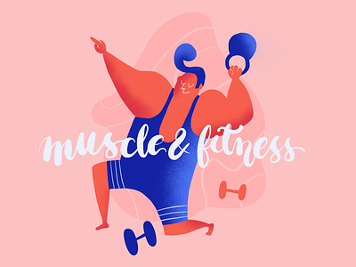 Muscle & fitness fit fitness illustration sport ui