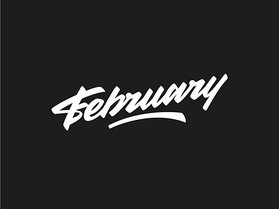 ✖️FEBRUARY✖️ logo calligraphy lettering