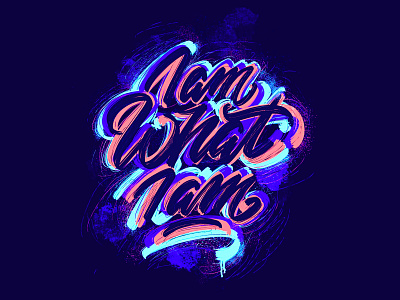 I am what I am lettering calligraphy