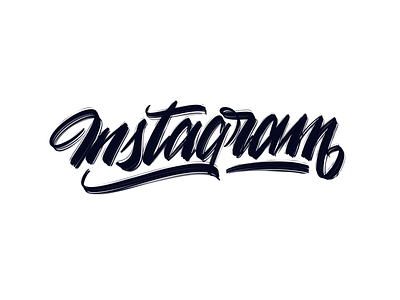 Instagram lettering calligraphy logo