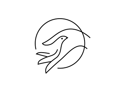 Dove/ Hand Mark logo icon bird dove peace hand