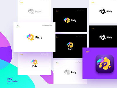 Pixly- Logo design app design icon logo typography ui ux