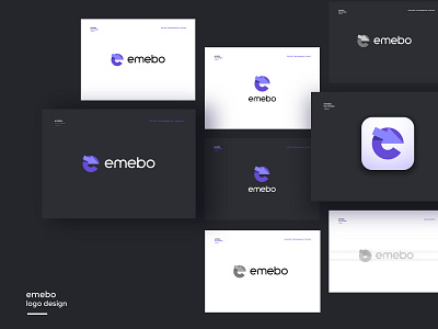 Emebo logo design v2 branding design icon logo typography ui