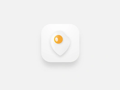 🍳Best breakfasts in town🍳 app egg icon icon app logo marker pin