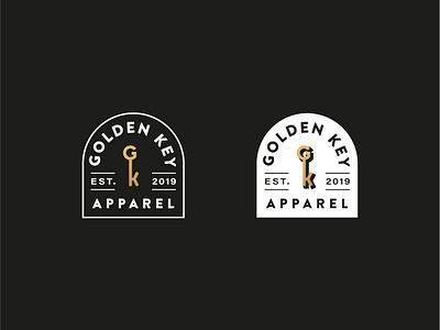 Golden Key Apparel design icon illustration logo typography