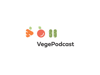 🥕🍎🥒VegePodcast branding design font icon illustration logo vector