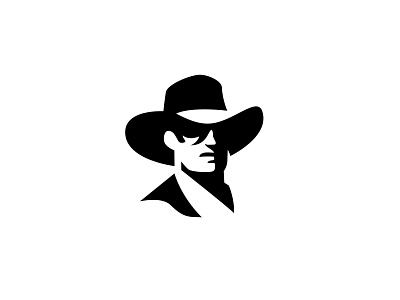 Cowboy affinitydesigner cowboy design face icon logo negativespace