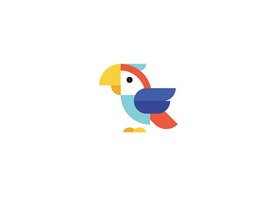 Parrot bird branding design icon logo parrot vector
