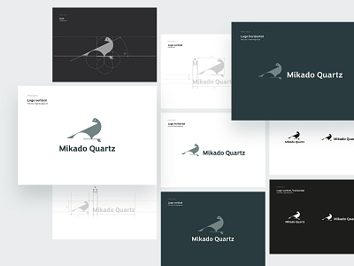 Mikado Quartz Logo (v1) animal branding design icon illustration lettering logo tonik typography ui vector