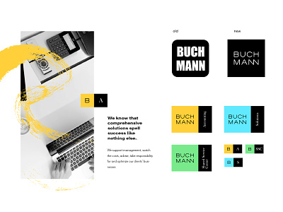 Buchmann- CI redesign branding design icon id lettering logo typography ui vector