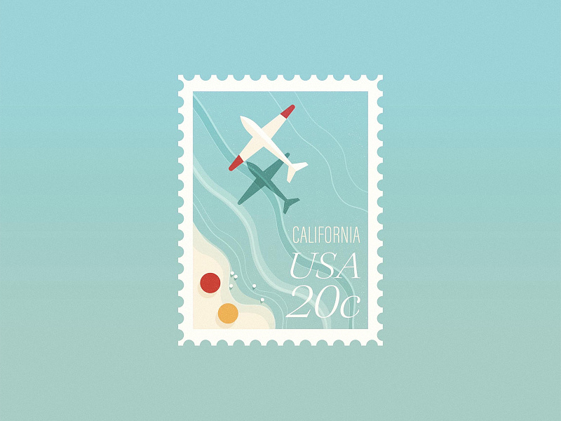 California STAMP by Jacek Janiczak on Dribbble