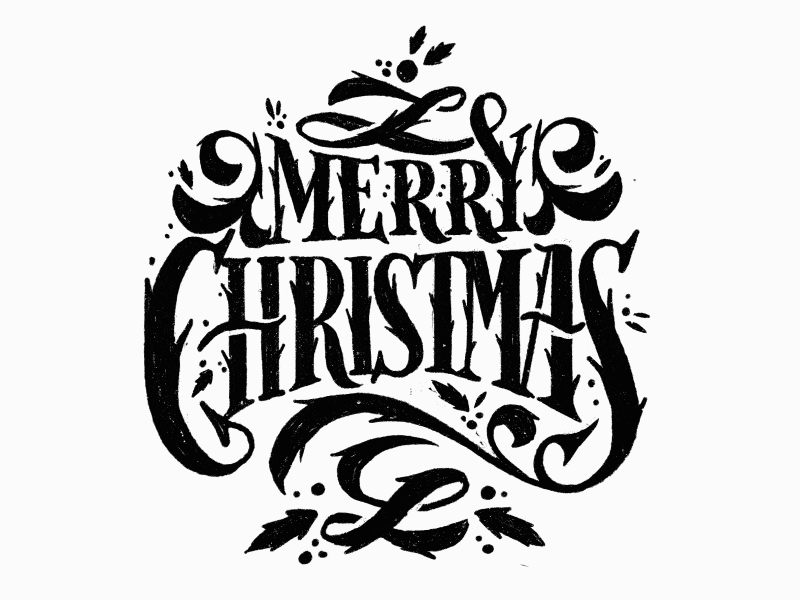 🎅🏻MERRY CHRISTMAS - Custom type design font illustration lettering typography