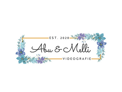 Abu & Melli VideoGrafie branding creative custom emblem logo feminine flat logo logo design logo designs watercolor