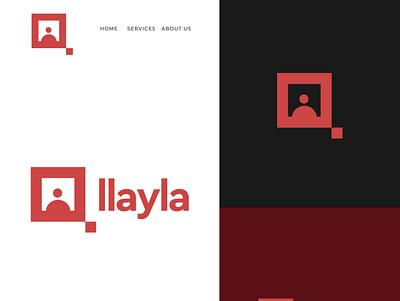 llayla Logo Design app brand identity branding creative emblem logo flat logo icon logo logo design man minimal talent talent app text logo