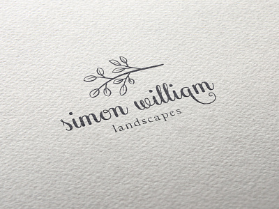 Simon William Landscape Logo Design brand identity branding creative emblem logo flat logo idenity landscape landscape design logo logo design logo inspire minimal simon sw