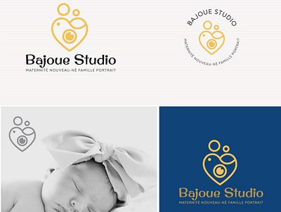 Bajoue Studio Logo Design brand identity branding creative family flat logo logo logo design minimal photography