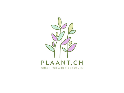 Plaant.ch Logo Design brand identity branding creative environment flat graphic design green logo logo branding logo design modern plants simple small business startups