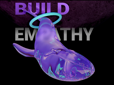 Build Empathy 3d branding illustration poster
