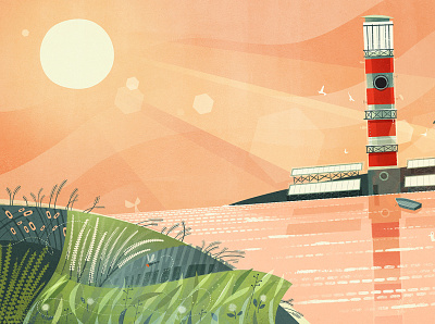 PPD02 children book illustration childrens book childrens illustration design garden illustration lighthouse