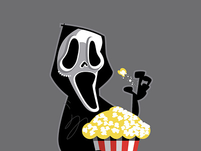 popcorn halloween illustration movies t shirt t shirt illustration