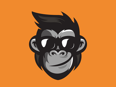 Cool Monkey animation art design flat icon illustration illustrator logo minimal vector