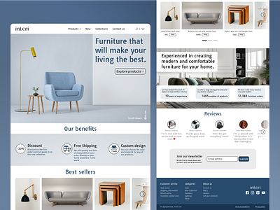 interi - Landing Page Design design e commerce ecommerce furniture furniture design furniture landing landing landing page landing pages site web web design web site webdesign website