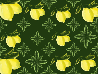 Lemons Background background background art branding flat food illustration illustration illustration art pattern pattern art ui