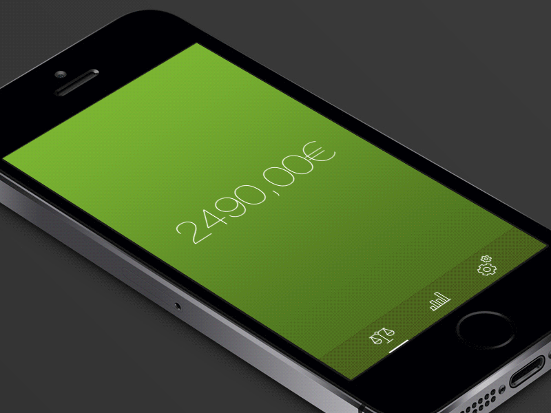 Money Tracking Concept App app ios iphone money tracking