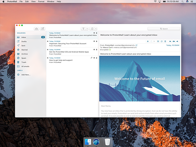 ProtonMail macOS App Concept app client email icon macos matterhorn mountain protonmail