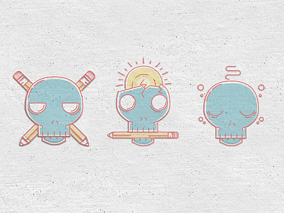 Skull Icons creative icon idea illustration skull sleep work