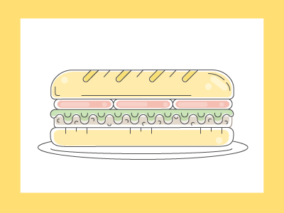 Sandwich design design icon flat icon icon illustrator line icon panini sandwich