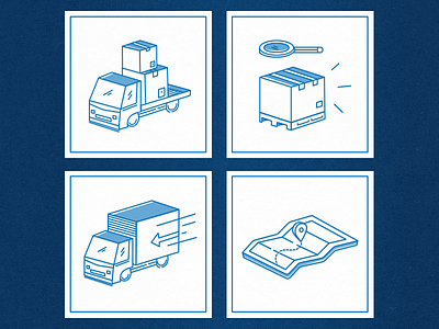 logistic Isometric icons box delivery flat icon design icons isometric logistic map products technology truck