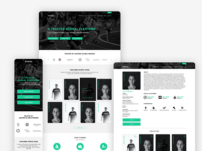 Sportza Concept minimal ui web webdesign