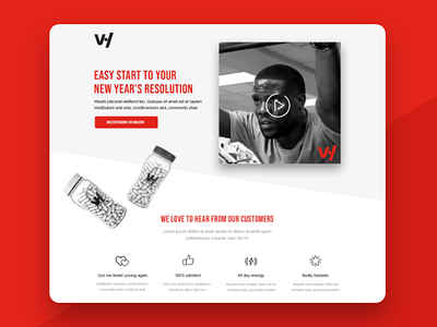 Vitahustle landing page design ui web webdesign