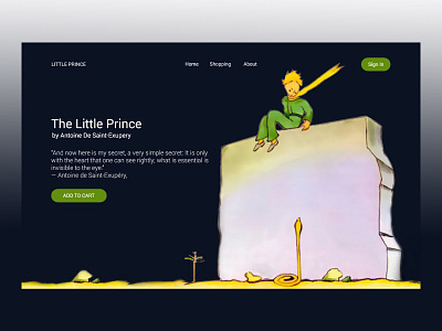 Little Prince Shop book bookshop landingpage thelittleprince