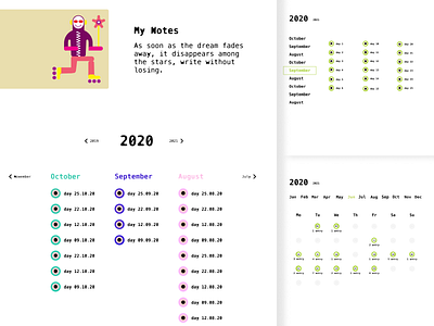 Calendar Types - Journey: Note Taking Web App