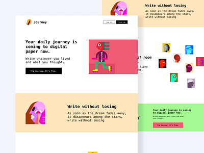 Landing Pages - Journey: Note Taking Web App