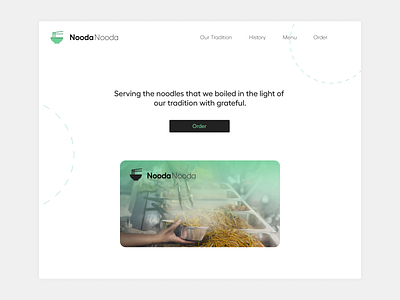 Nooda Nooda Landing Page design figma landing page landing page design minimal noodle ordering street food ui design