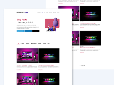 Zeppelins Blog Website Design blog blog design blog website design design figma filter post ui design ui template