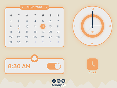 Calendar and alarm 2020 adobexd alarm alarms calendar design calendar ui design ui