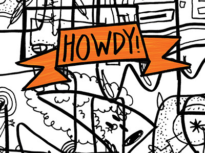 Collective Shot howdy illustration lines