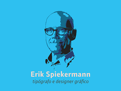 Erik Spiekermann design designer drawing german graphicdesign highcontrast illustration illustrator portrait typographer typography