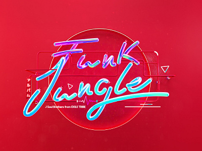 Funk Jungle Typography 3d 3dtypography cinema4d red type typography yaligya