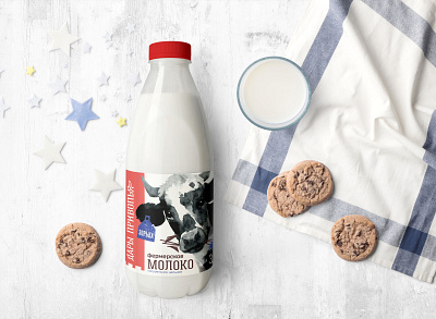 Milk packaging branding design graphic design illustration label package design packaging