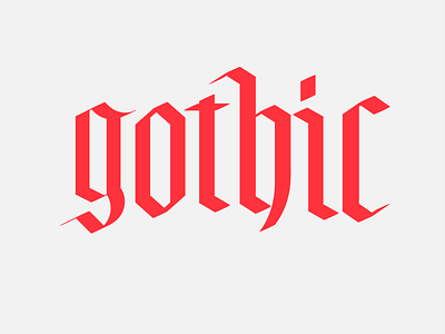 Gothic Letters calligraphy design gothic illustration minimal vector