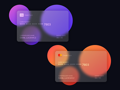 Debit & Credit Cards card credit debit design graphic design minimal transparent ui vector