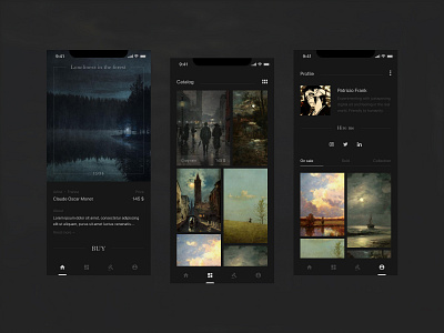 oil.painting - application concept for the sale of paintings app application application design concept design figma interface mobile mobile ui oil photoshop ui ux web website